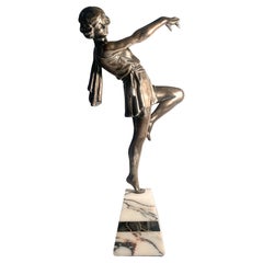 Decò-Skulptur der Ballerina von Emile Joseph Carlier Jahre 30