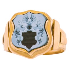 Anello con sigillo Deco