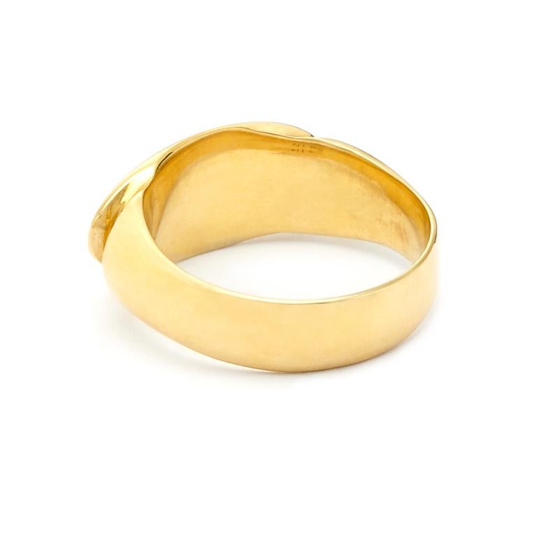 Contemporary Susan Lister Locke The Deco Signet Ring in 18 Karat Gold For Sale