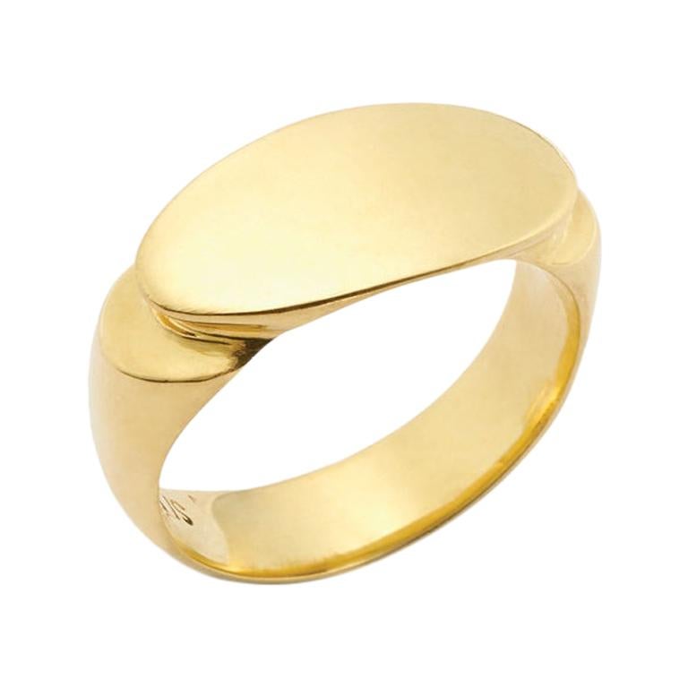 Susan Lister Locke The Deco Signet Ring in 18 Karat Gold