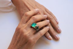 Rossella Ugolini Estilo Deco Oro de 18 quilates  Cóctel  Anillo