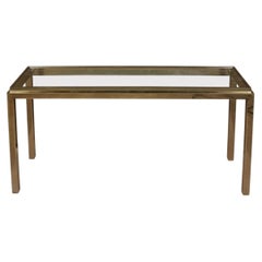 Deco Style Brass and Glass Console Table