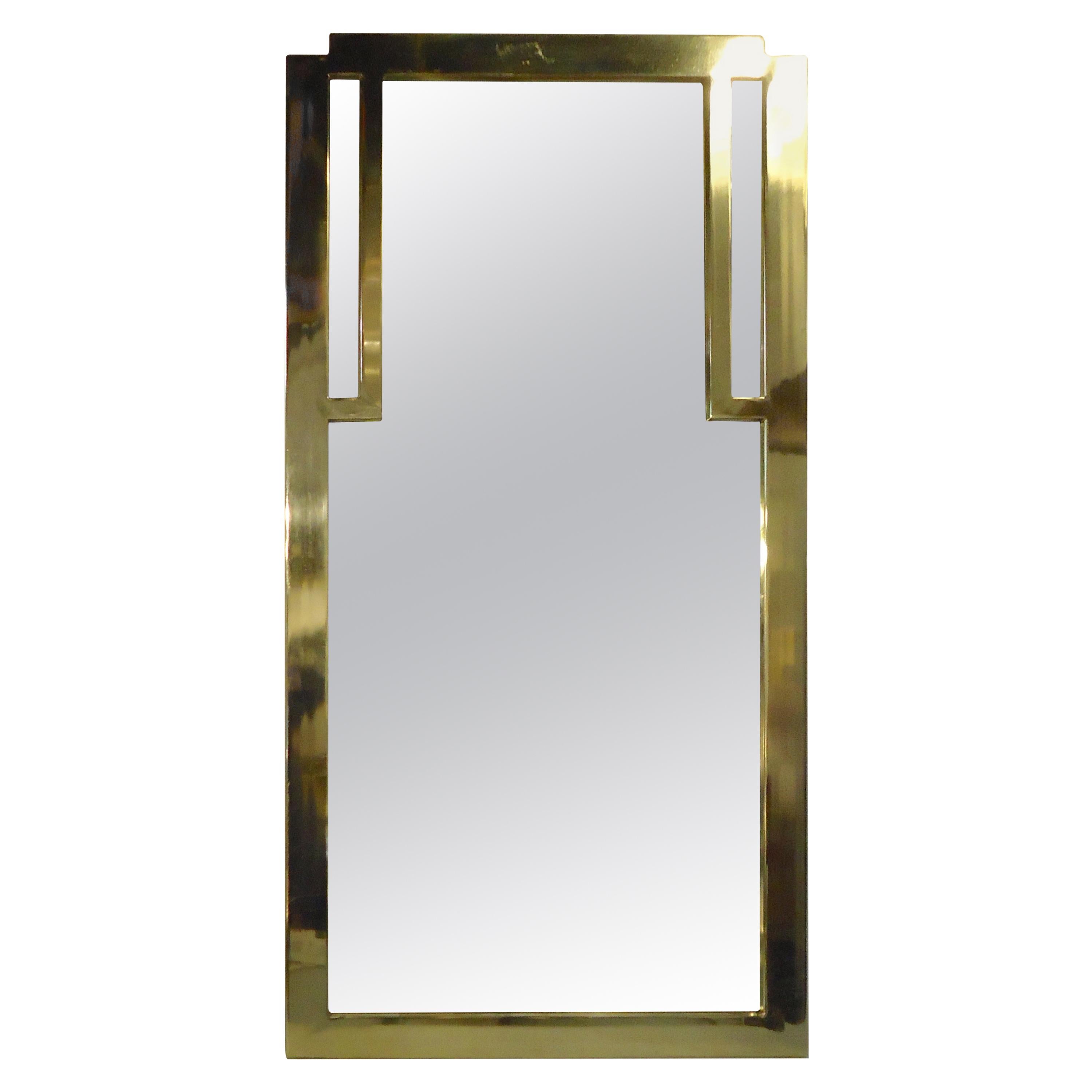 Deco Style Brass Frame Mirror