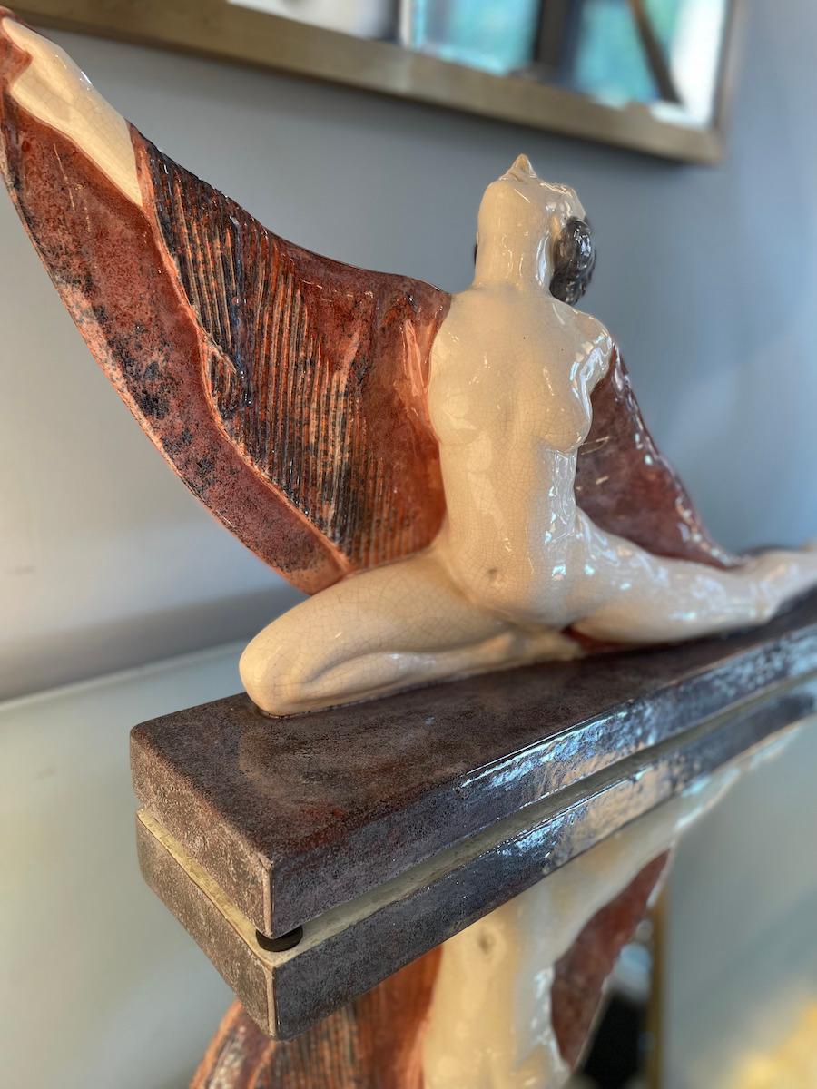 Scultura danzante in ceramica in stile Deco in vendita 3