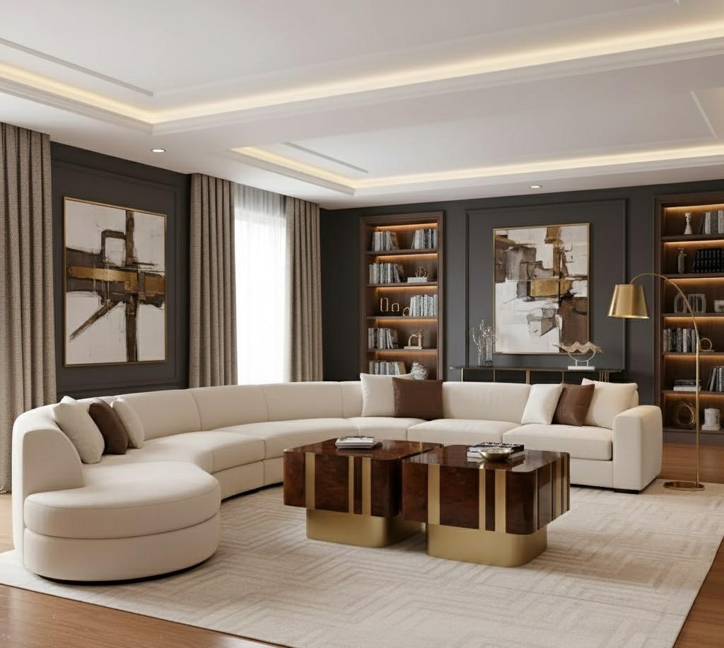 Portugais Table basse de style déco en racine de noyer et laiton oxydé par Jose De Castro en vente