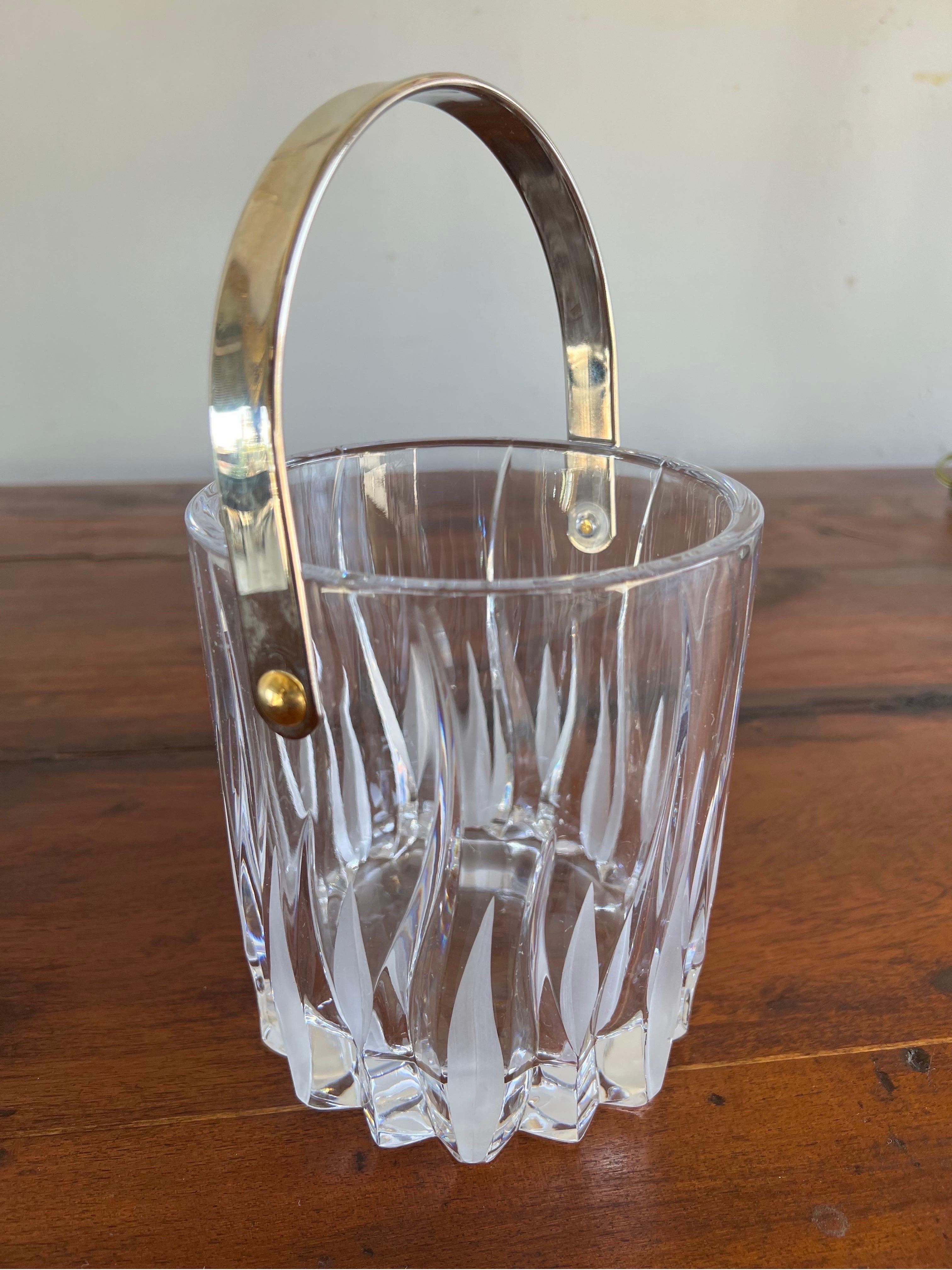 Art Deco Deco Style Cut Crystal Ice Bucket