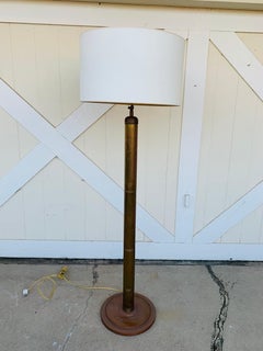 Deco Style Floor Lamp in Solid Brass