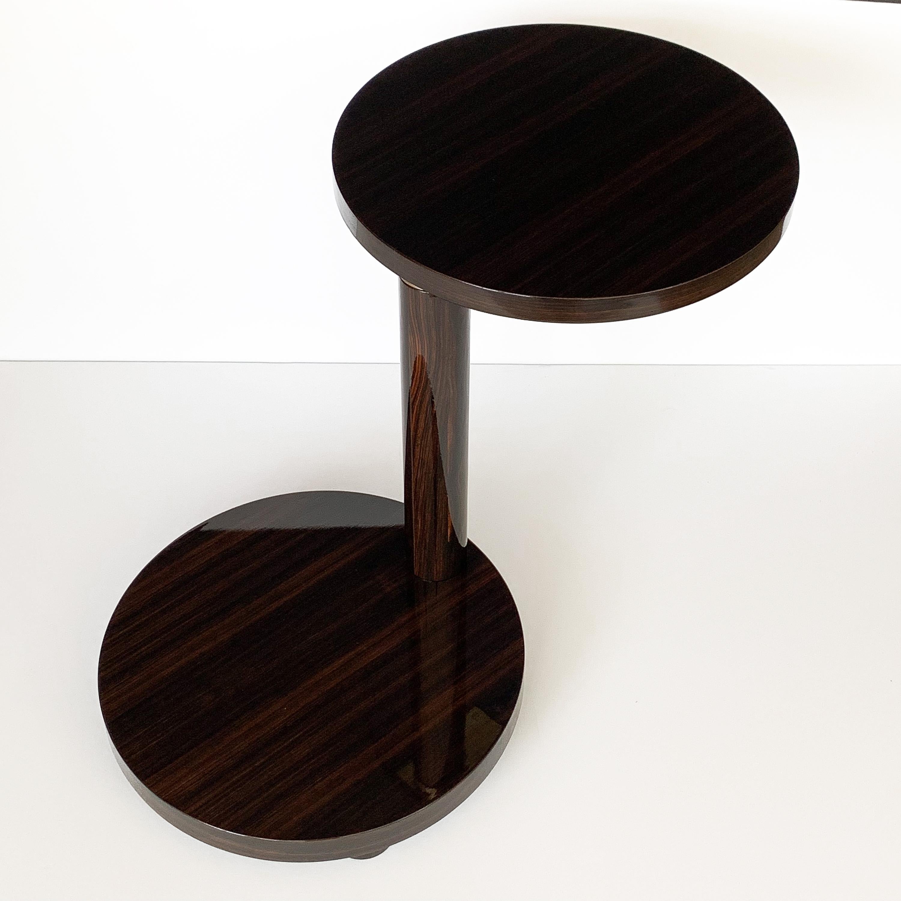 Deco Style Macassar Ebony Adjustable Side Table by Hugues Chevalier 3