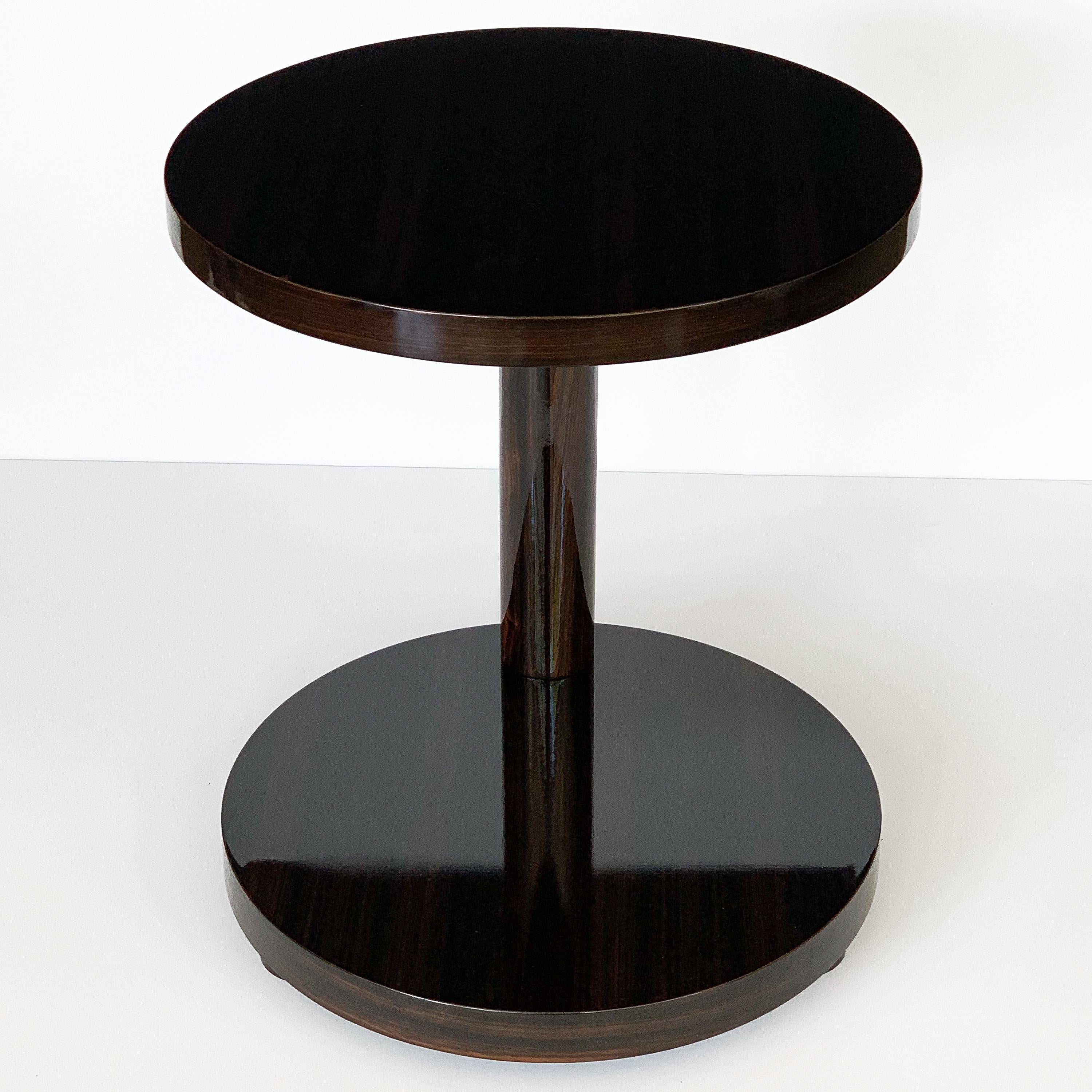 Deco Style Macassar Ebony Adjustable Side Table by Hugues Chevalier 4