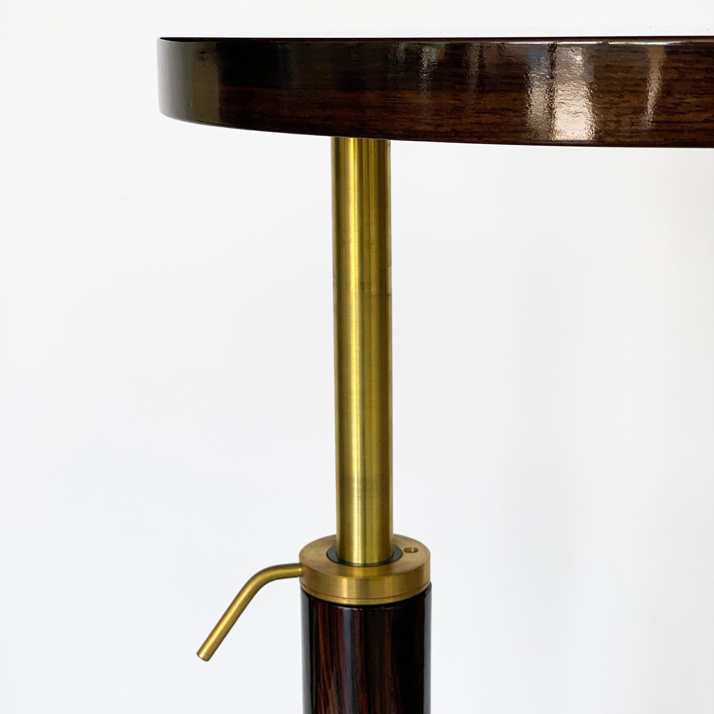 Deco Style Macassar Ebony Adjustable Side Table by Hugues Chevalier 7