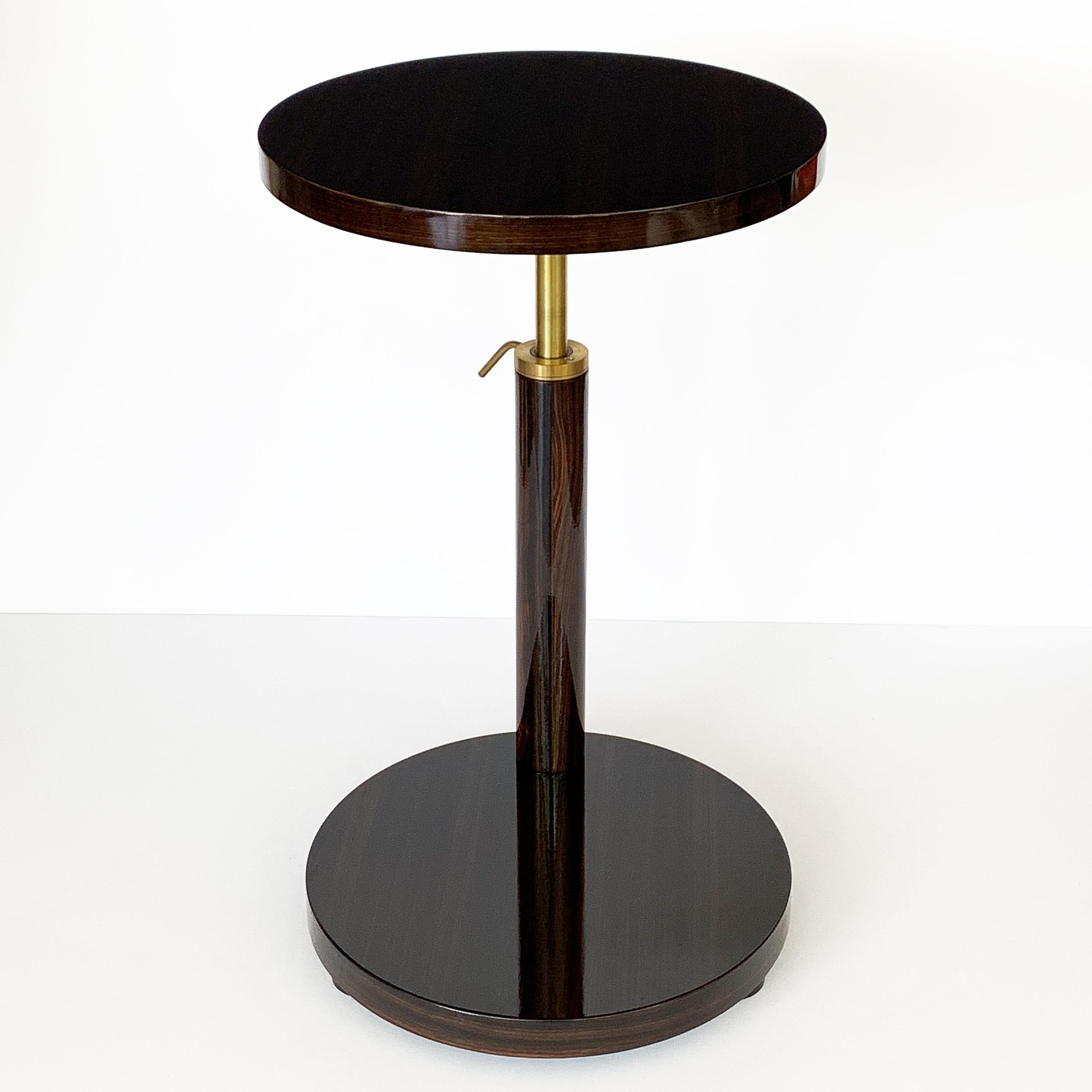 Art Deco Deco Style Macassar Ebony Adjustable Side Table by Hugues Chevalier