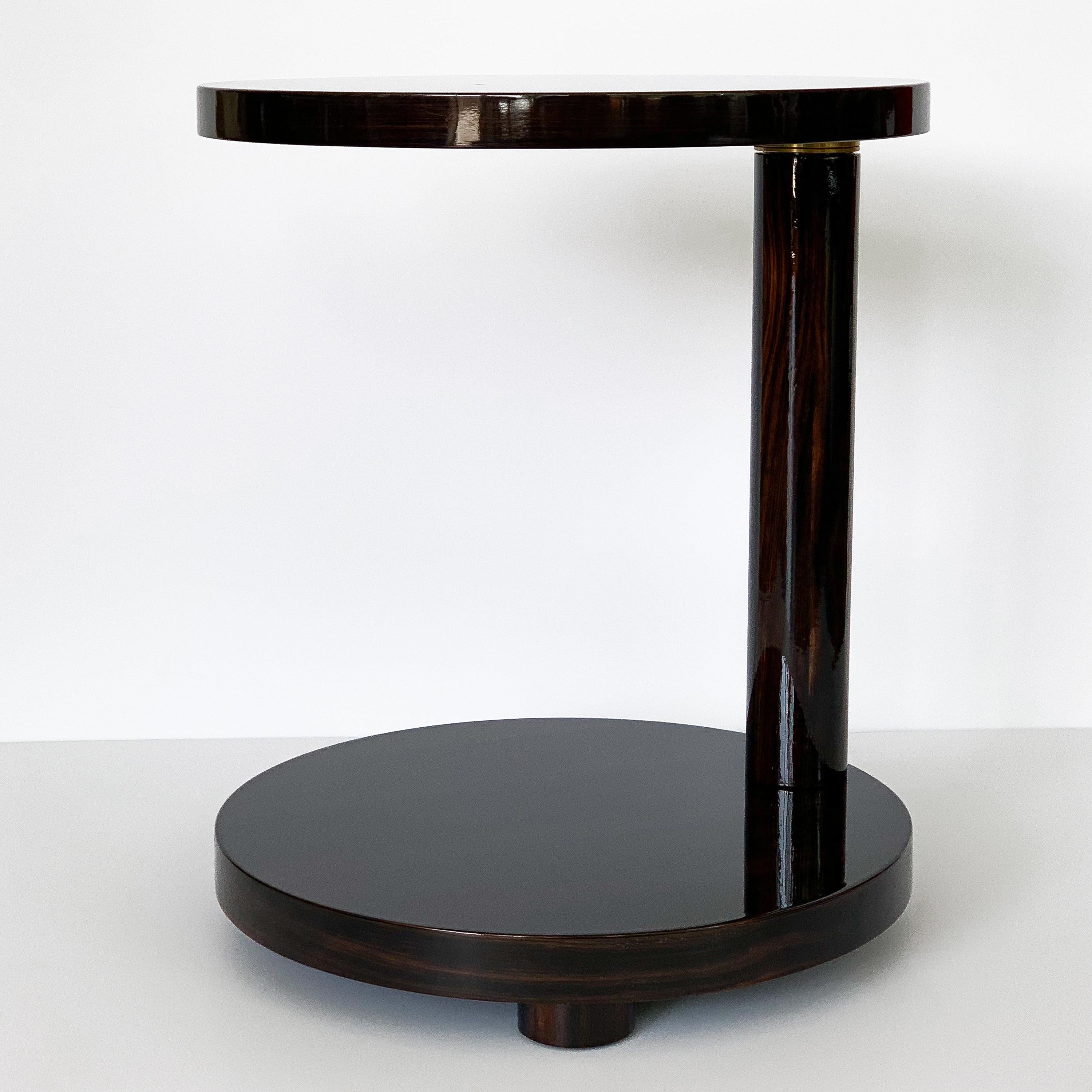 Veneer Deco Style Macassar Ebony Adjustable Side Table by Hugues Chevalier