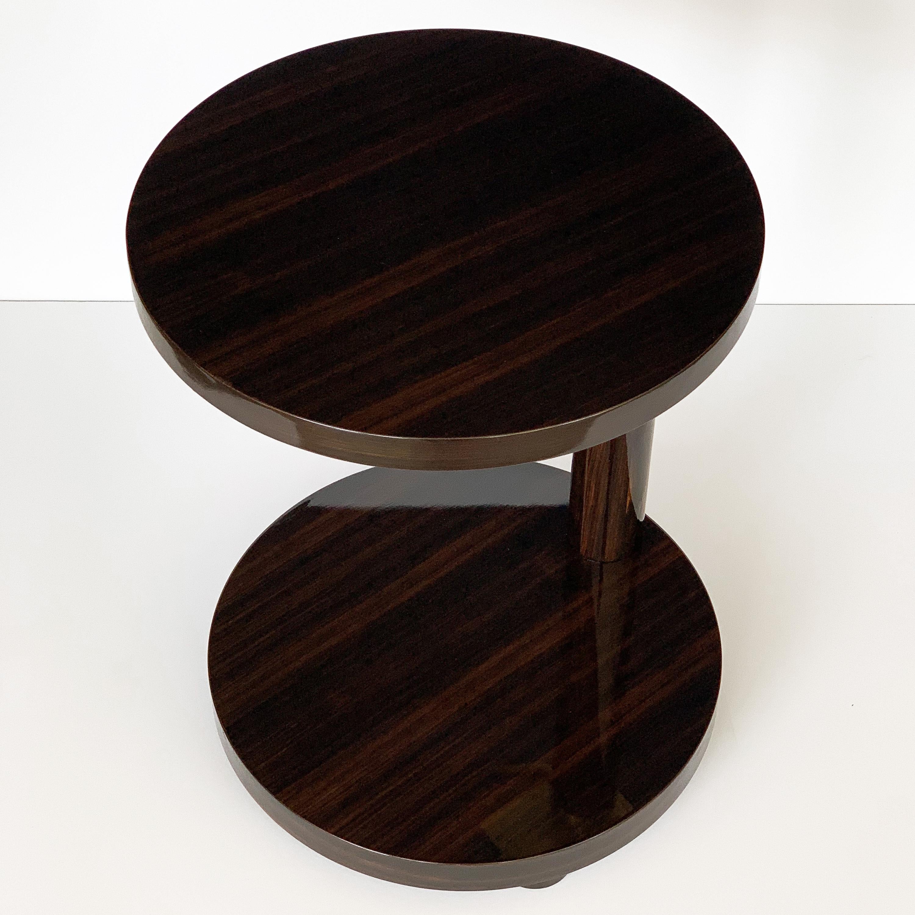20th Century Deco Style Macassar Ebony Adjustable Side Table by Hugues Chevalier