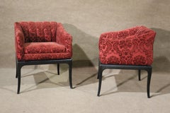 Deco Style Maroon Chairs