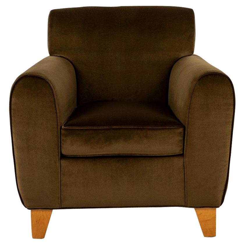 Antique English Leather Club Chair For Sale at 1stDibs