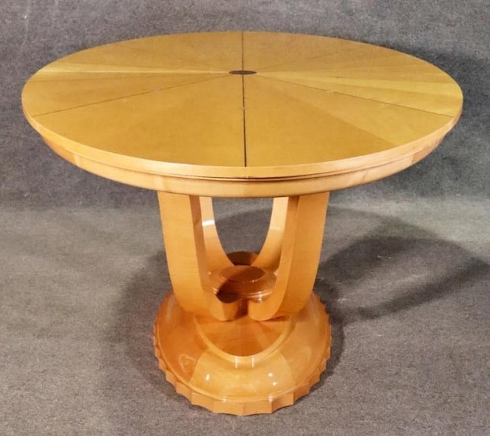 Maple Deco Style Oval Dining Table For Sale