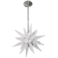 Deco Style Rock Crystal Chandelier by Phoenix