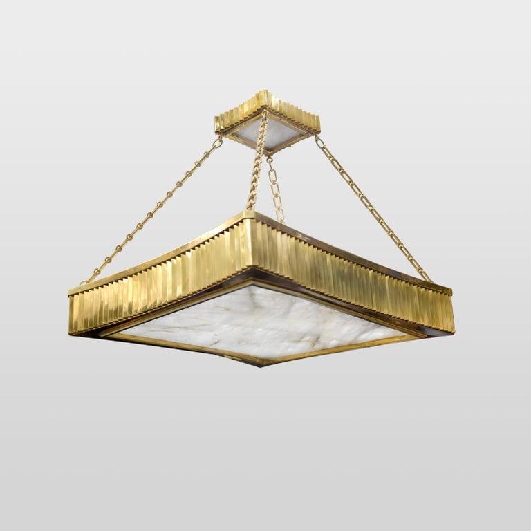 Contemporary Deco Style Rock Crystal Quartz Chandelier For Sale