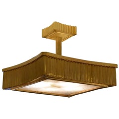 Semiplafón de Cristal de Roca Estilo Deco