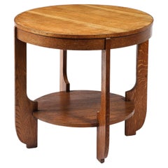 Deco Style Side Table in Oak, France 1950’s