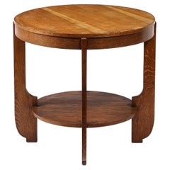 Deco Style Side Table in Oak, France 1950’s