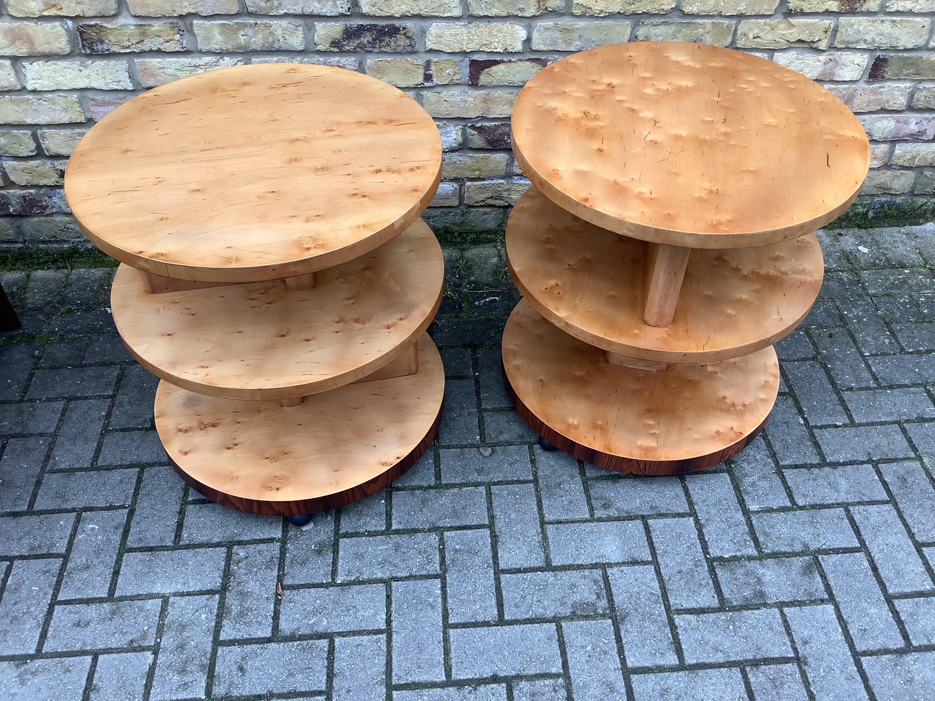 British Deco Style side tables For Sale