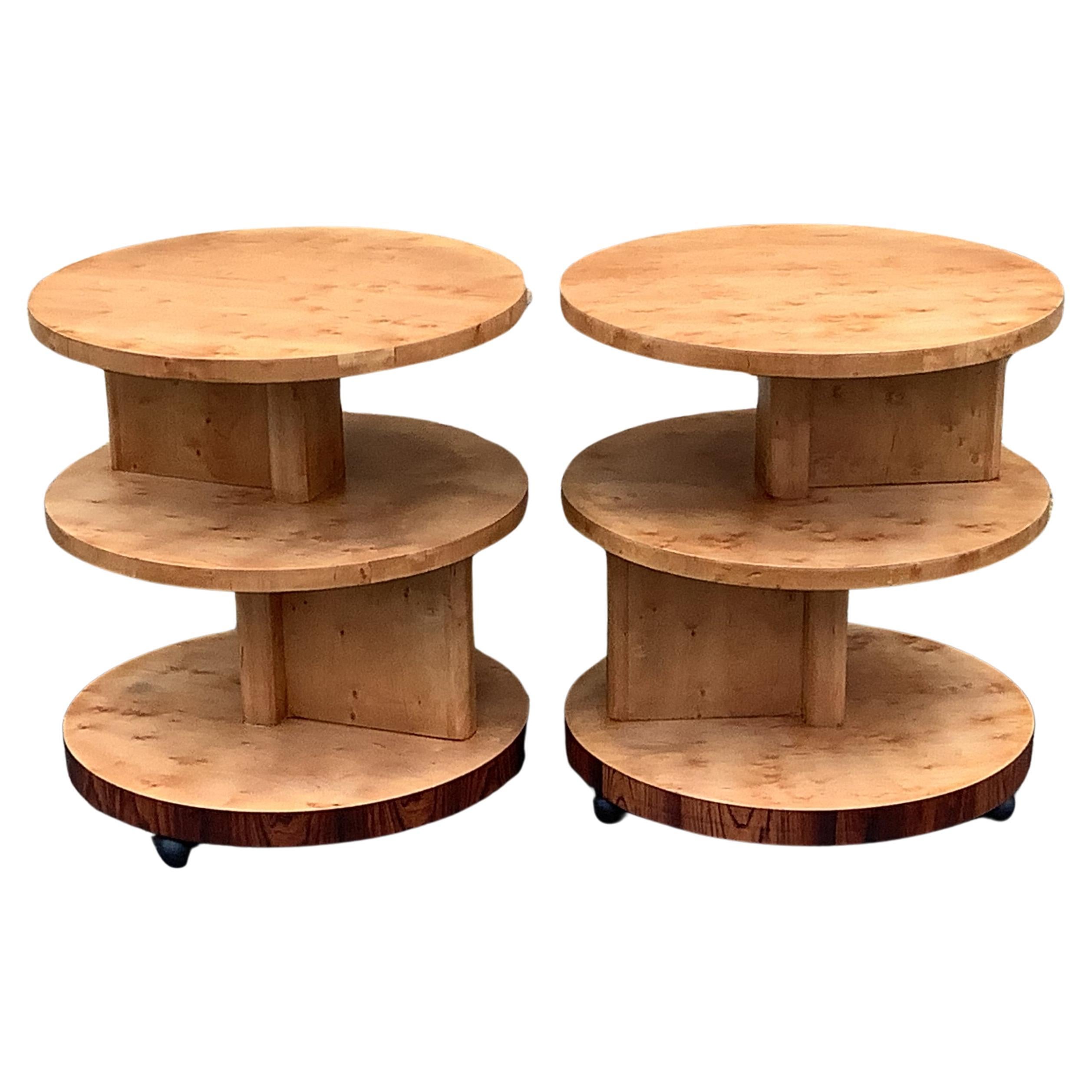 Deco Style side tables For Sale