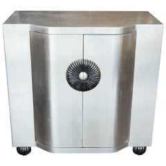 Deco Style Silver Leaf Cabinet