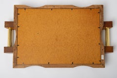 Art Déco  Tablett aus Wood mit Spiegel