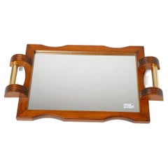 Déco Tray in Wood with Mirror