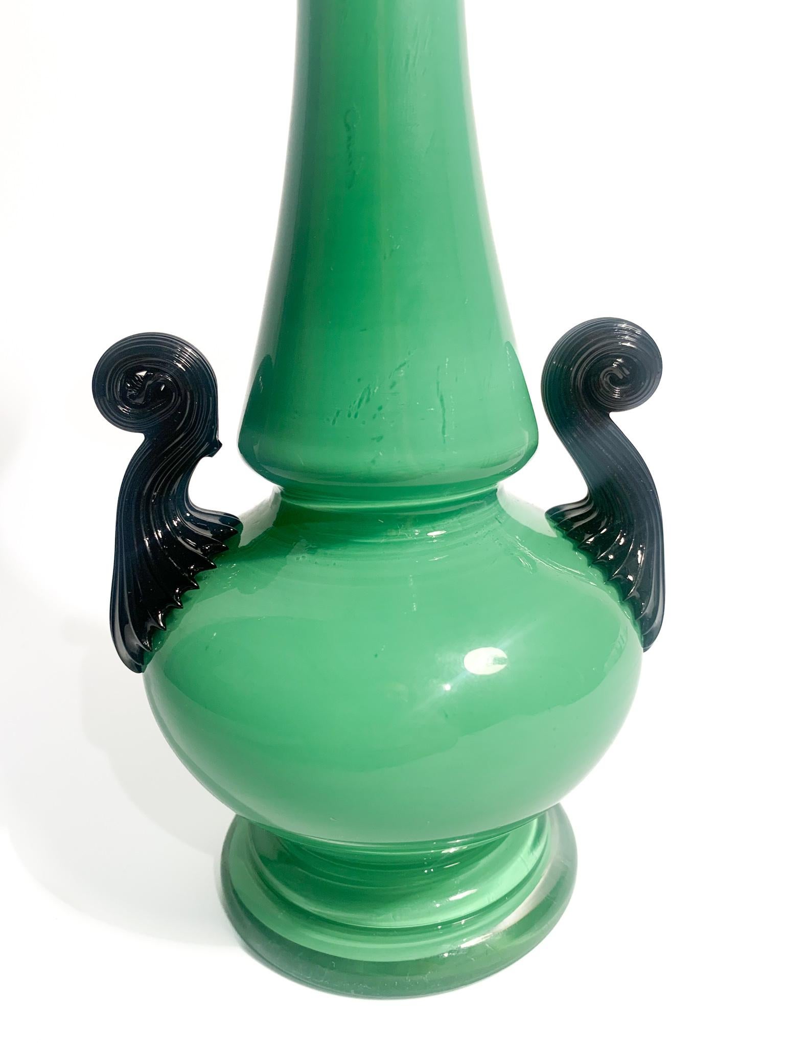 Italian Decò Vase in Murano Glass by Napoleone Martinuzzi, 1930s For Sale