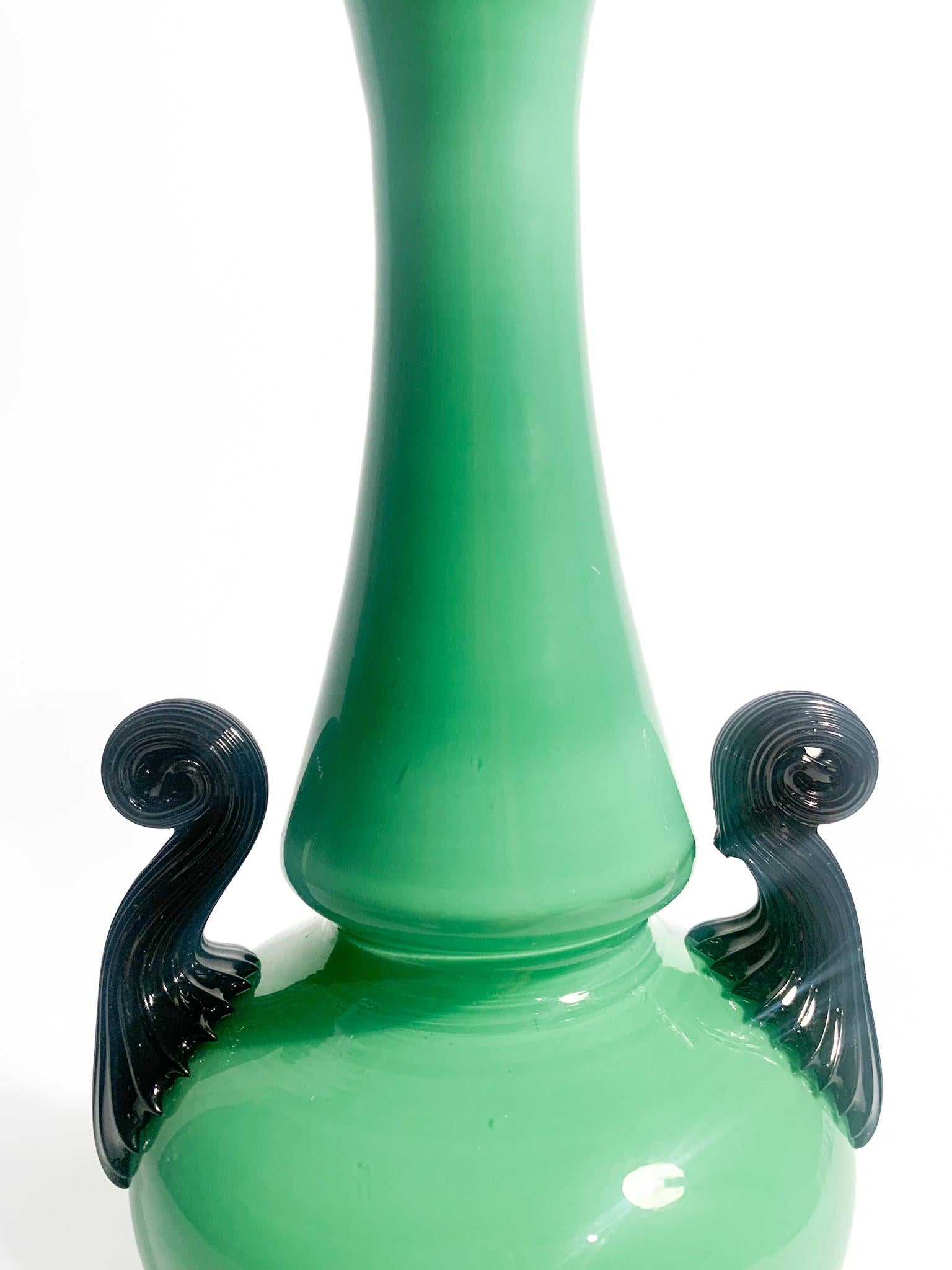 Mid-20th Century Decò Vase in Murano Glass by Napoleone Martinuzzi, 1930s For Sale