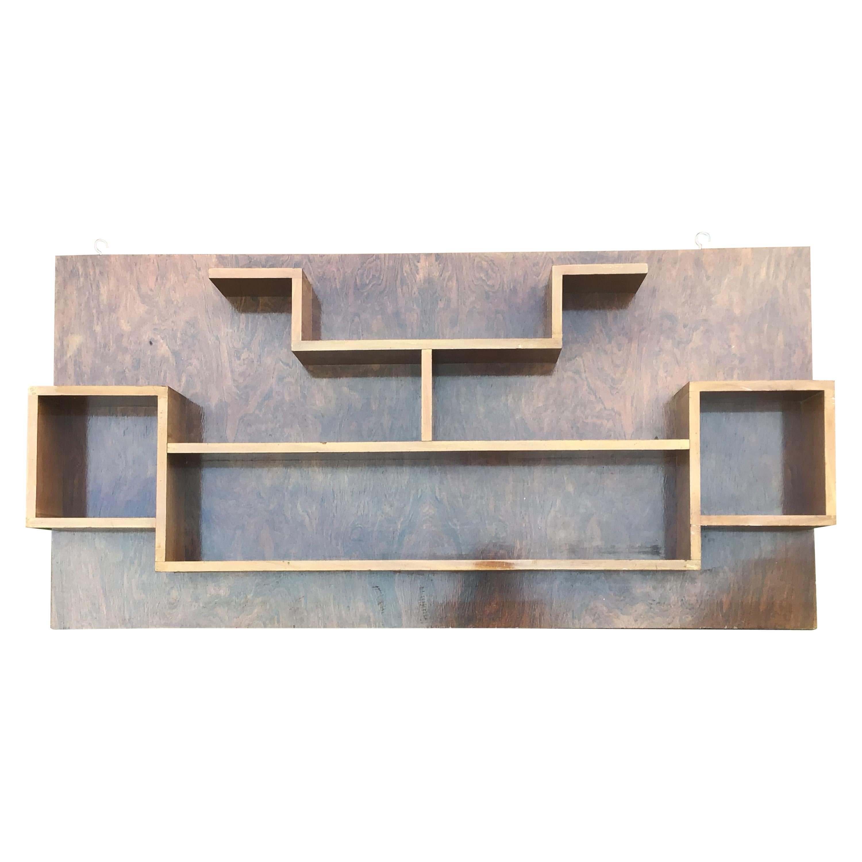 Deco Wall Mounted Shelving /Asymmetic Shelving /1930s Bookcase