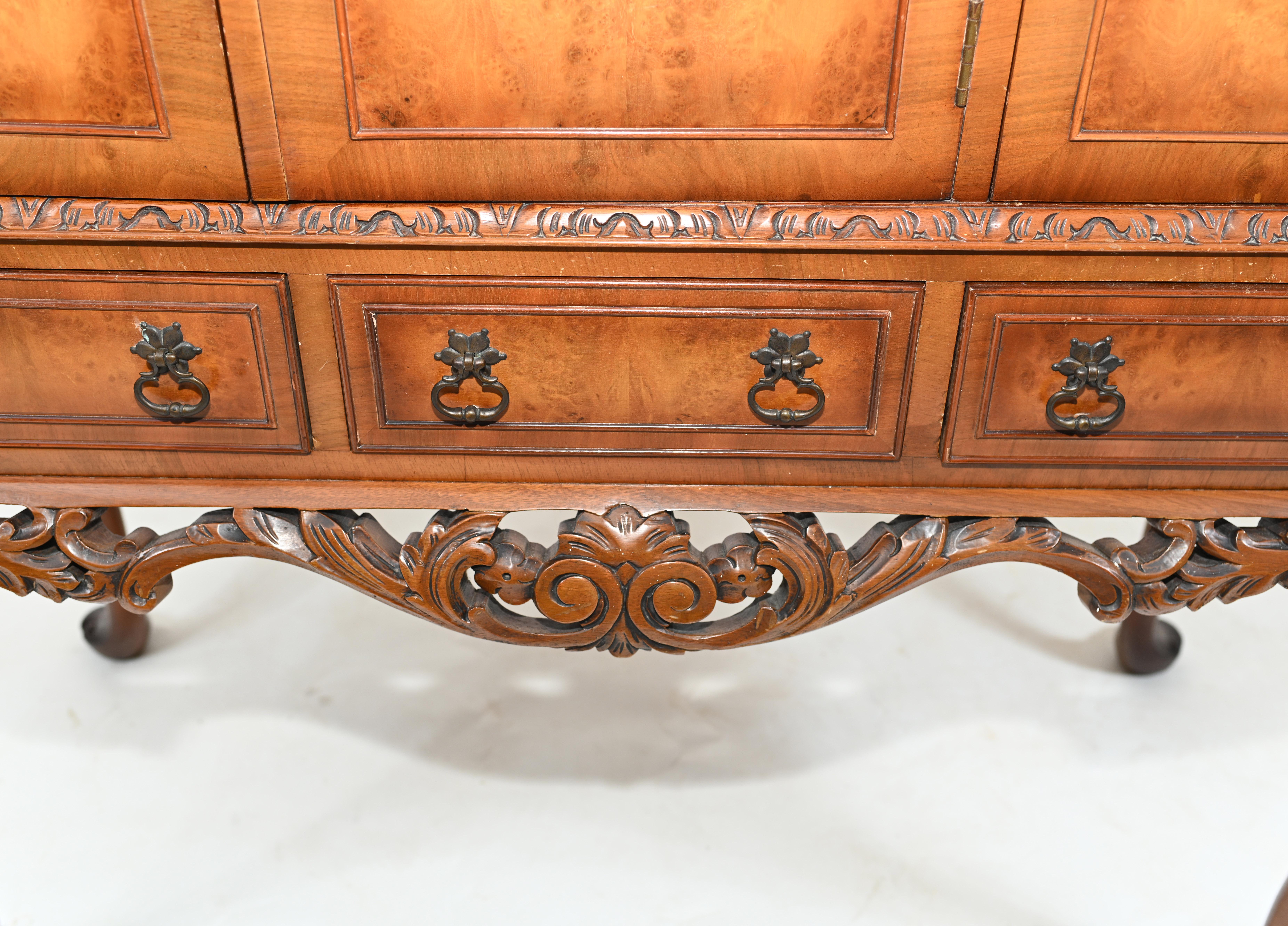 Deco Walnut Cocktail Cabinet Vintage Epstein Furniture 7