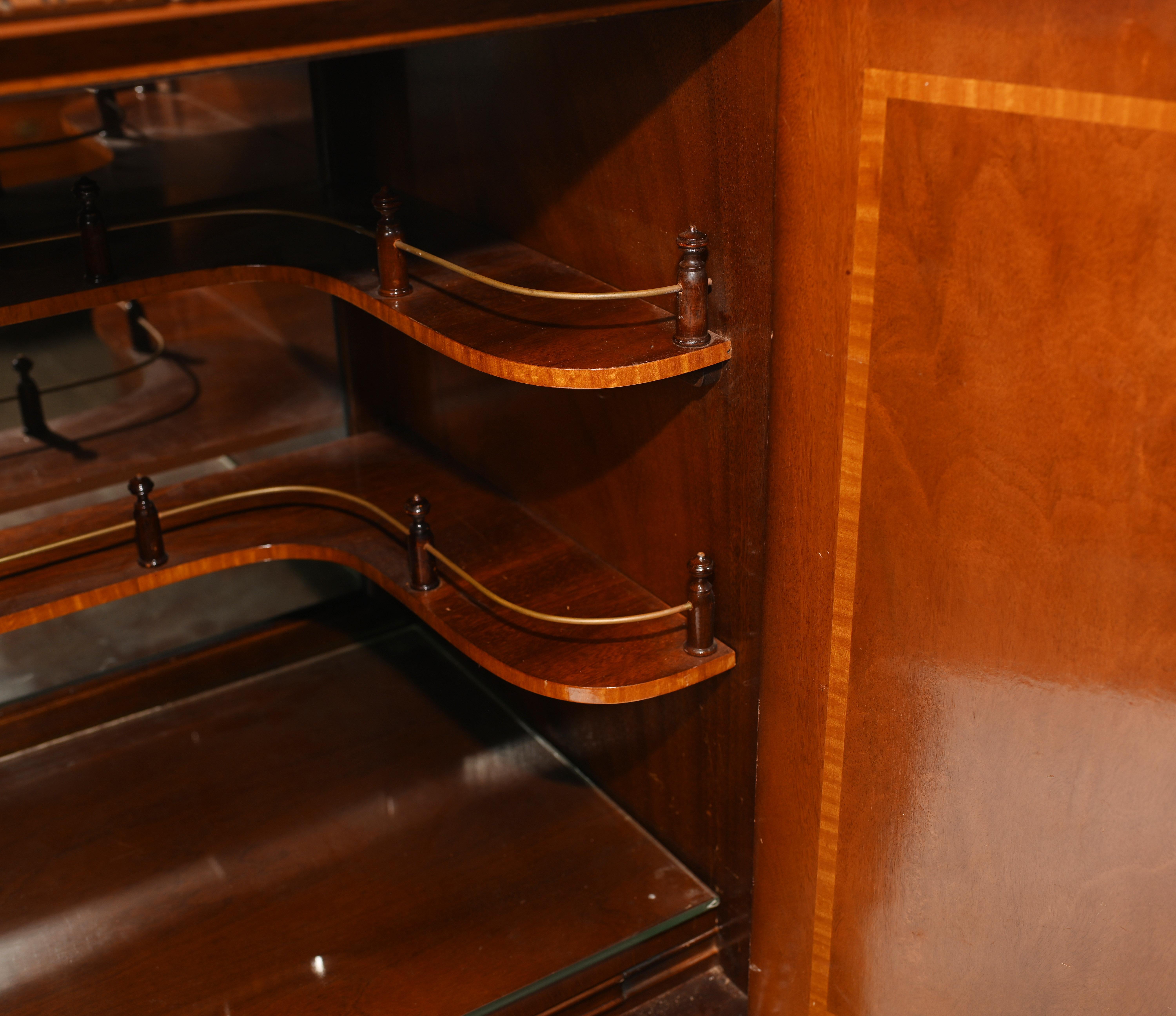 Deco Walnut Cocktail Cabinet Vintage Epstein Furniture 10