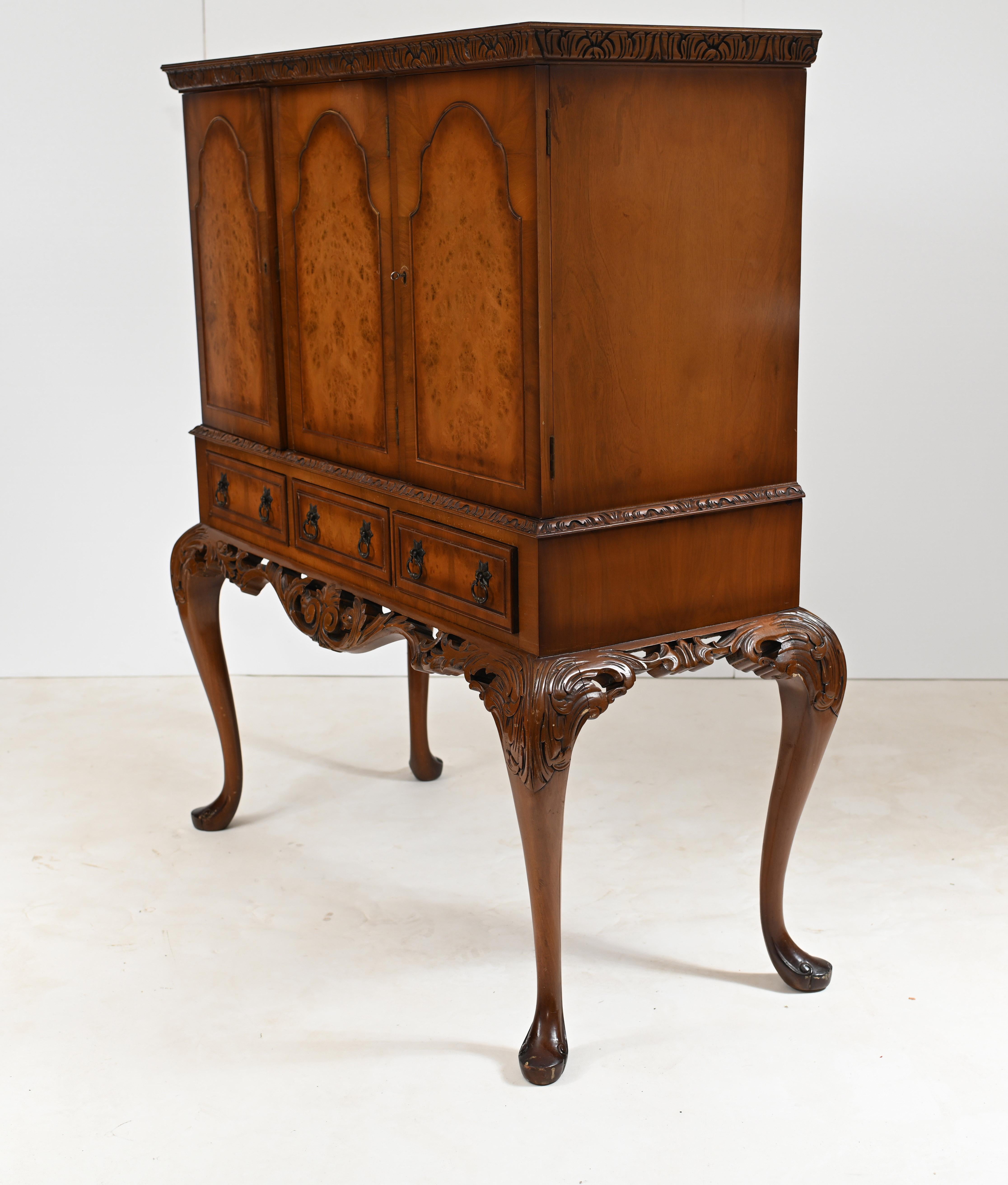 Deco Walnut Cocktail Cabinet Vintage Epstein Furniture 13