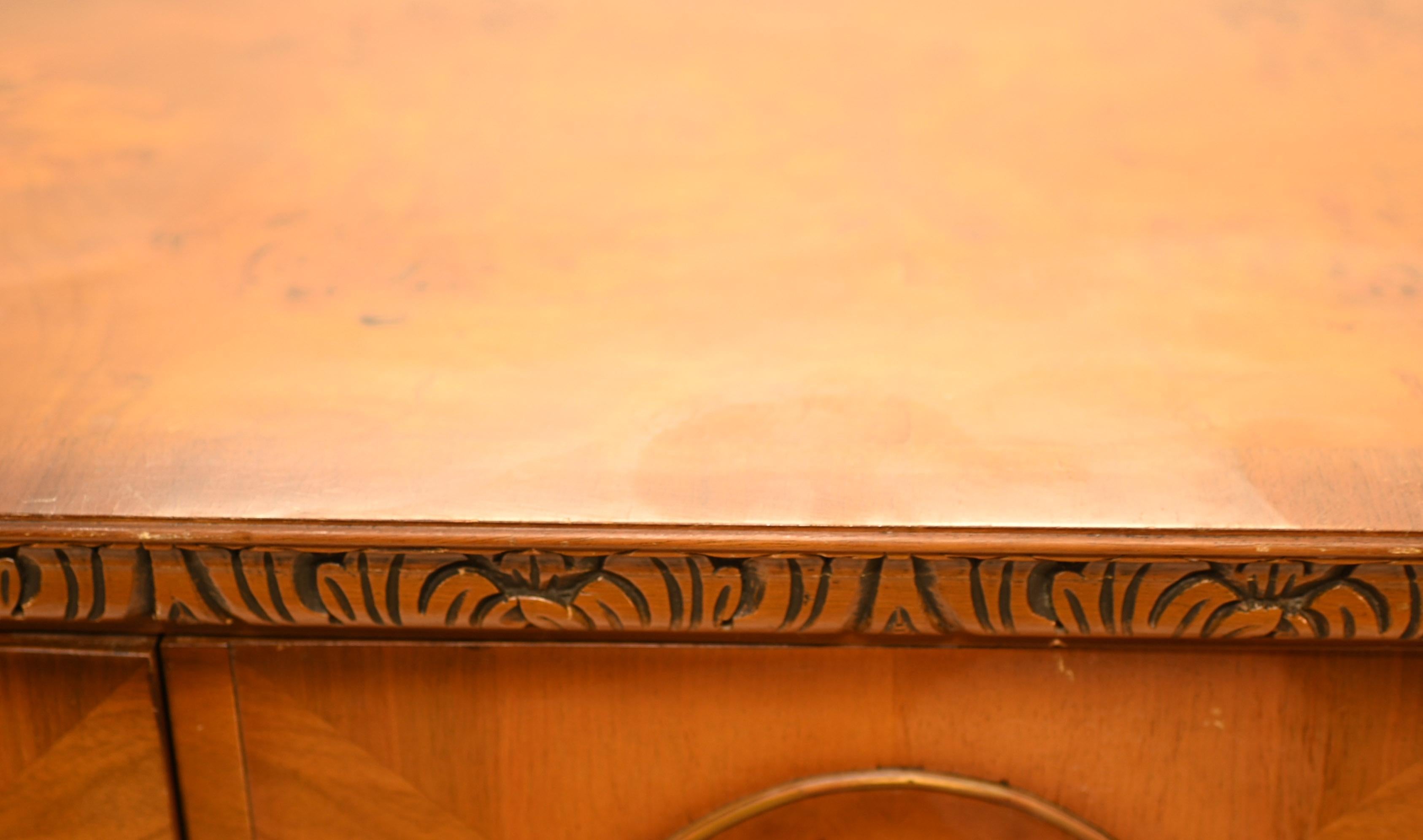 Deco Walnut Cocktail Cabinet Vintage Epstein Furniture 3