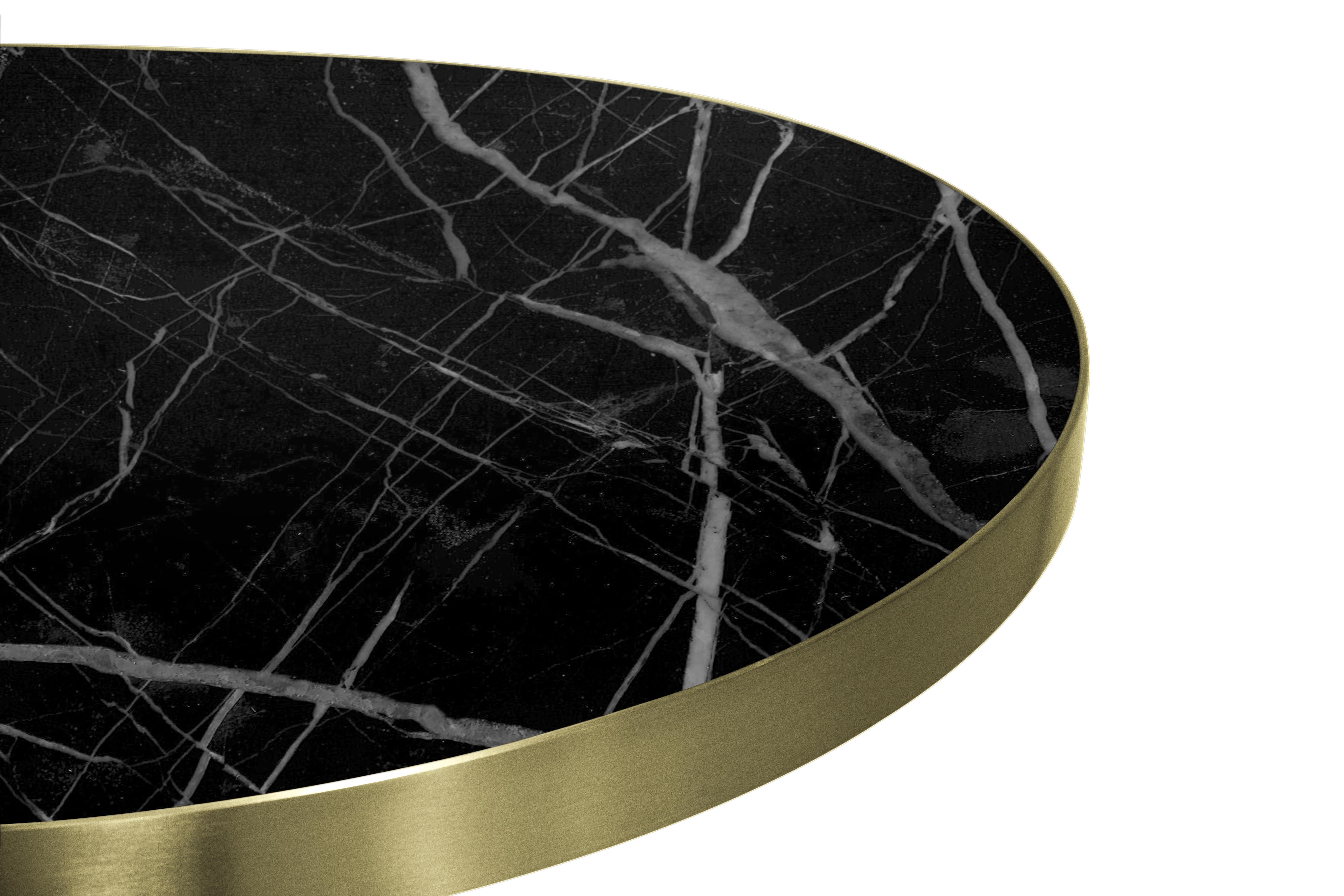 XXIe siècle et contemporain Decodiva Table de salle à manger en marbre Nero Marquina en vente