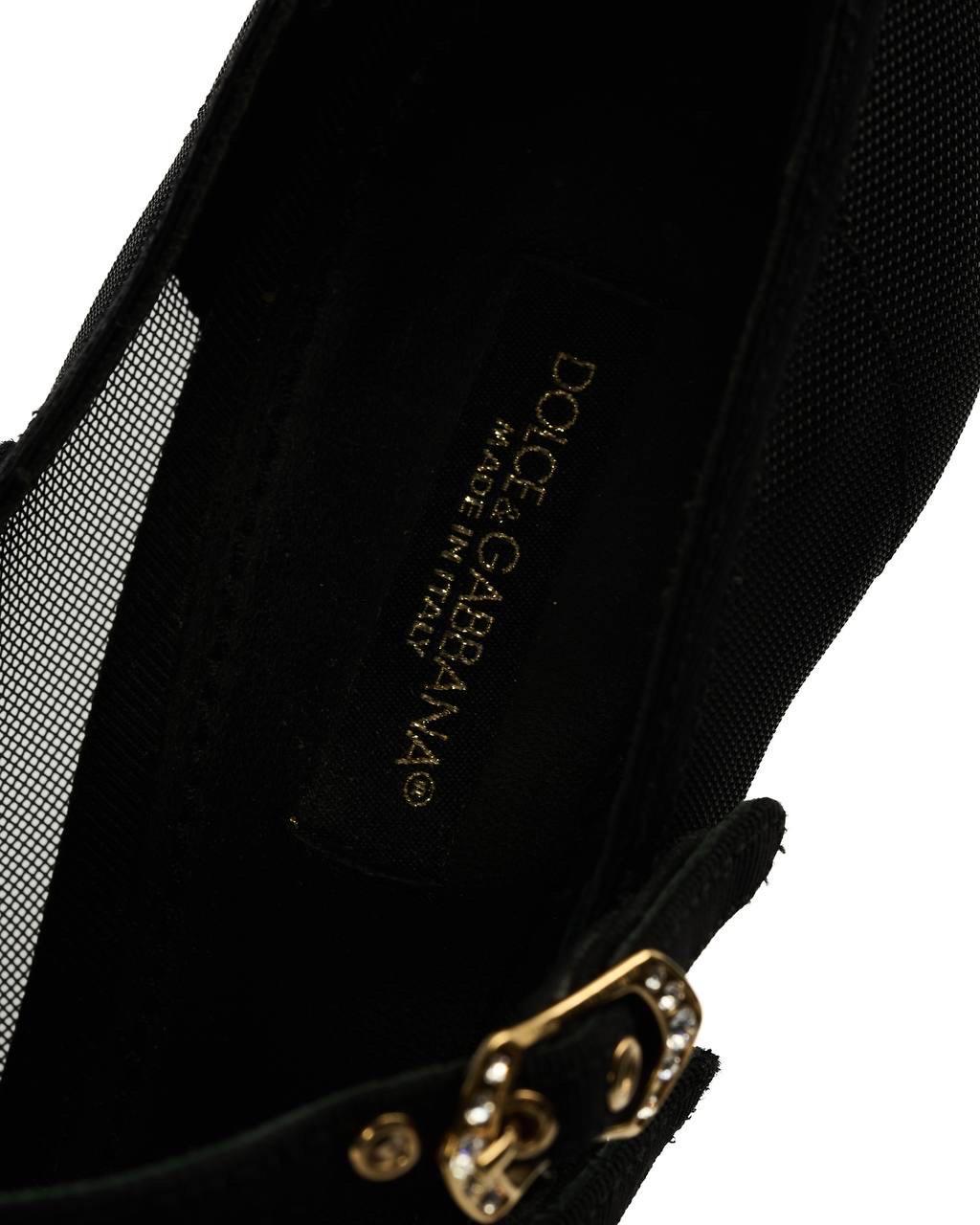 Dècolletè Dolce & Gabbana Mesh Buckle Pumps Neri For Sale 2