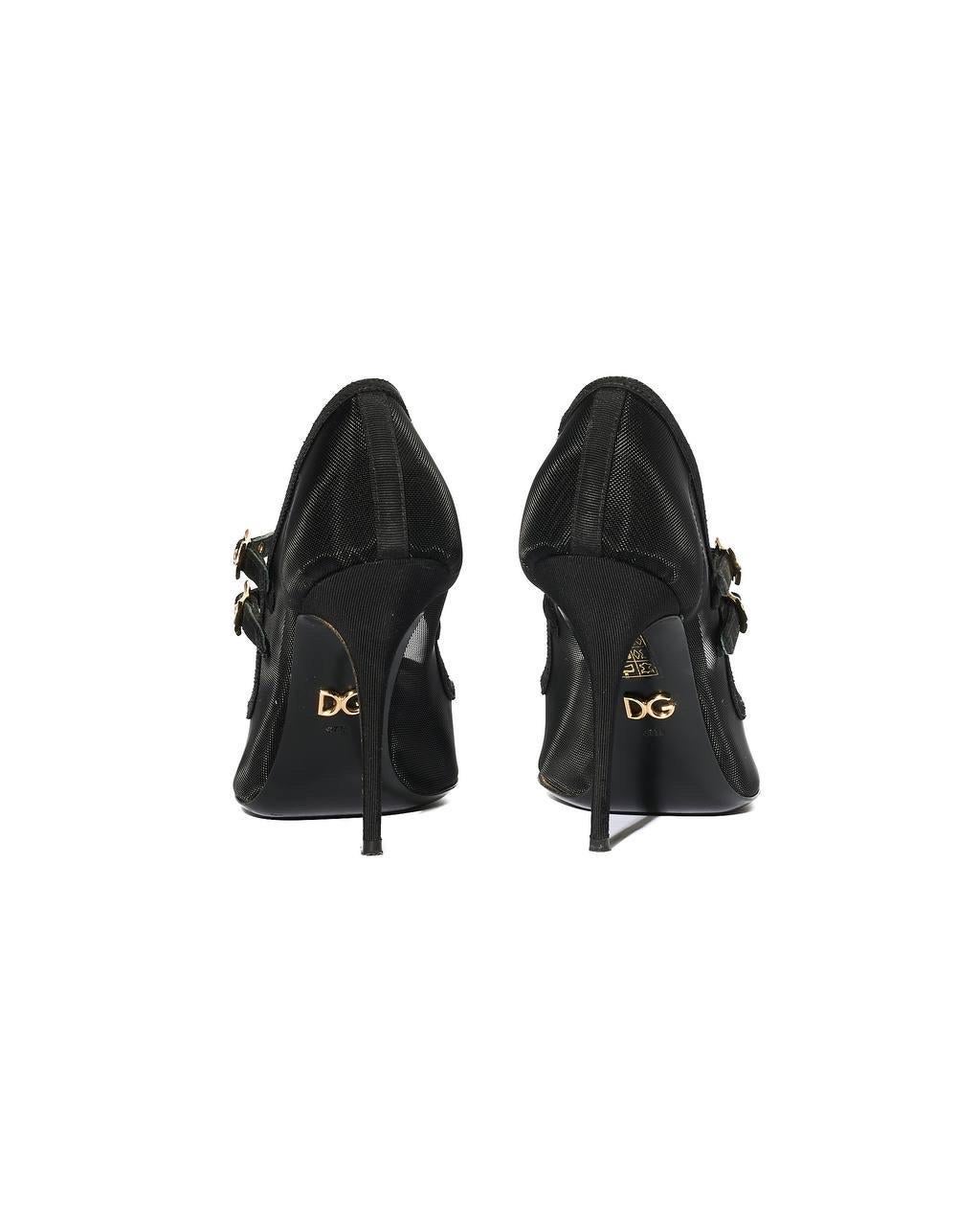 Dècolletè Dolce & Gabbana Mesh Buckle Pumps Neri For Sale 4