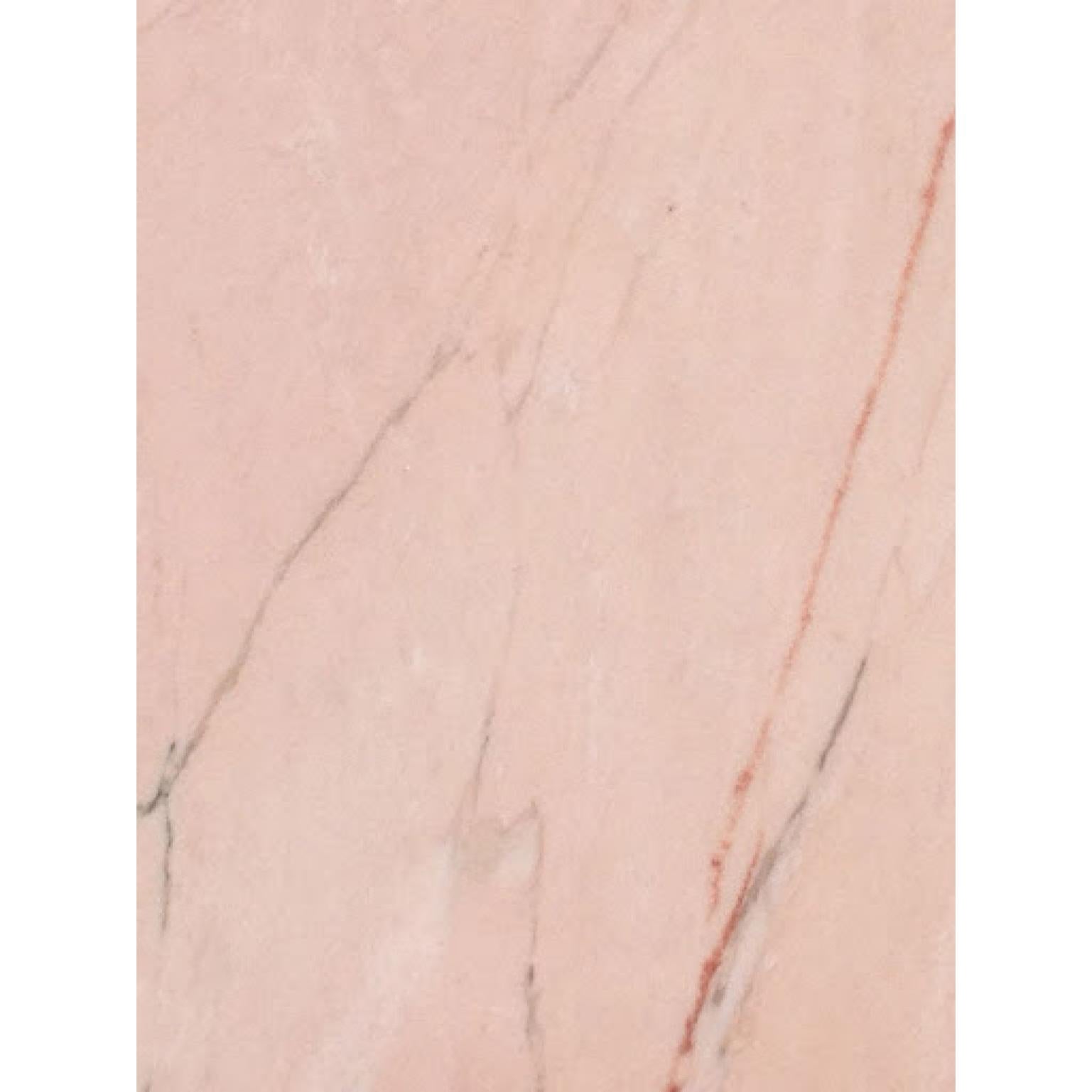Organic Modern Decomplexe, Pink Marble Side Table Sculpted by Frederic Saulou For Sale