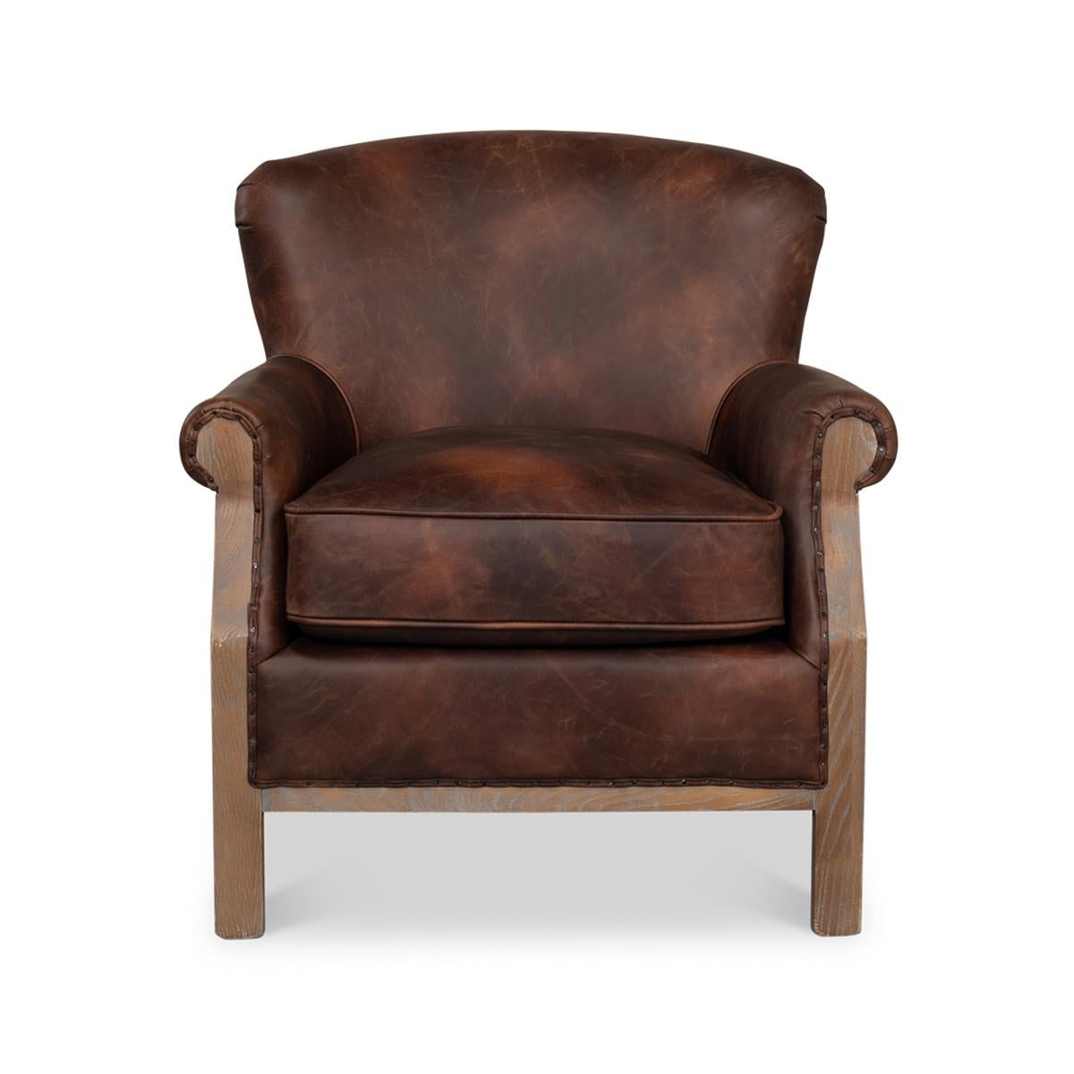 Deconstructed Classic club chair, perfectly scaled for comfort and conversation with it