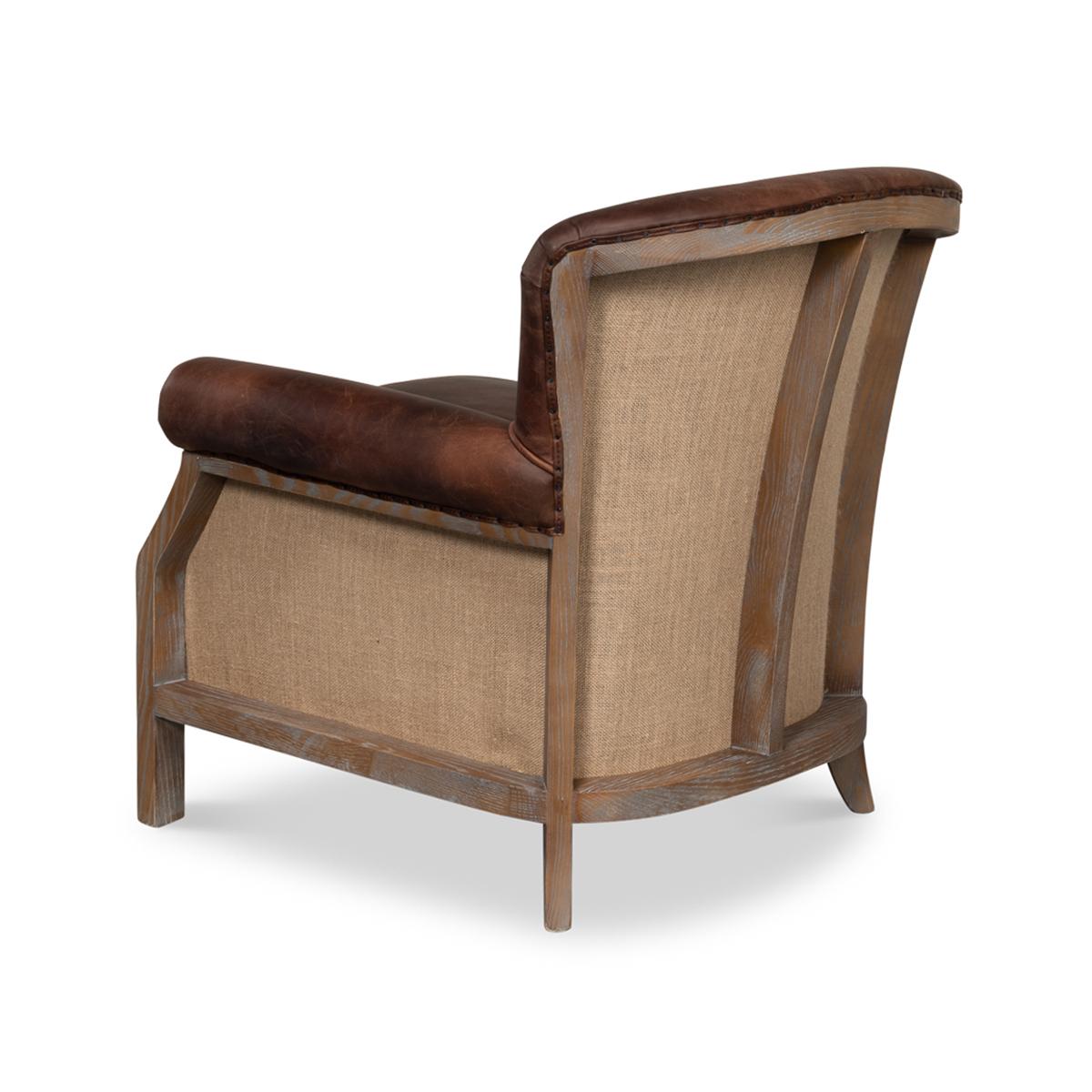 Modern Deconstructed Classic Club Chair For Sale