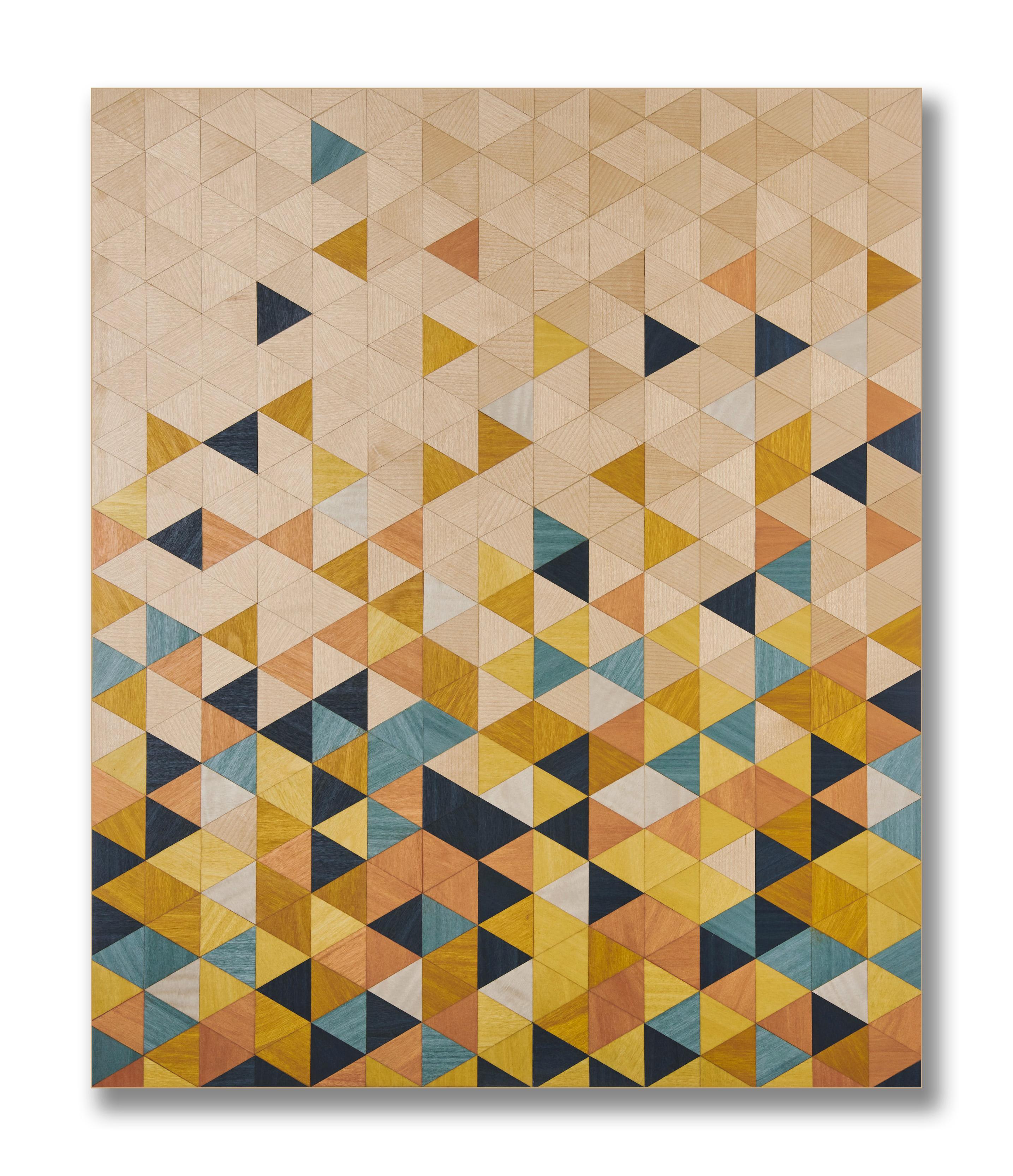 „DEkonstruiertes“ Intarsienkunstwerk von Emma Wood von der  B w o d p o p  Studio (Holz) im Angebot