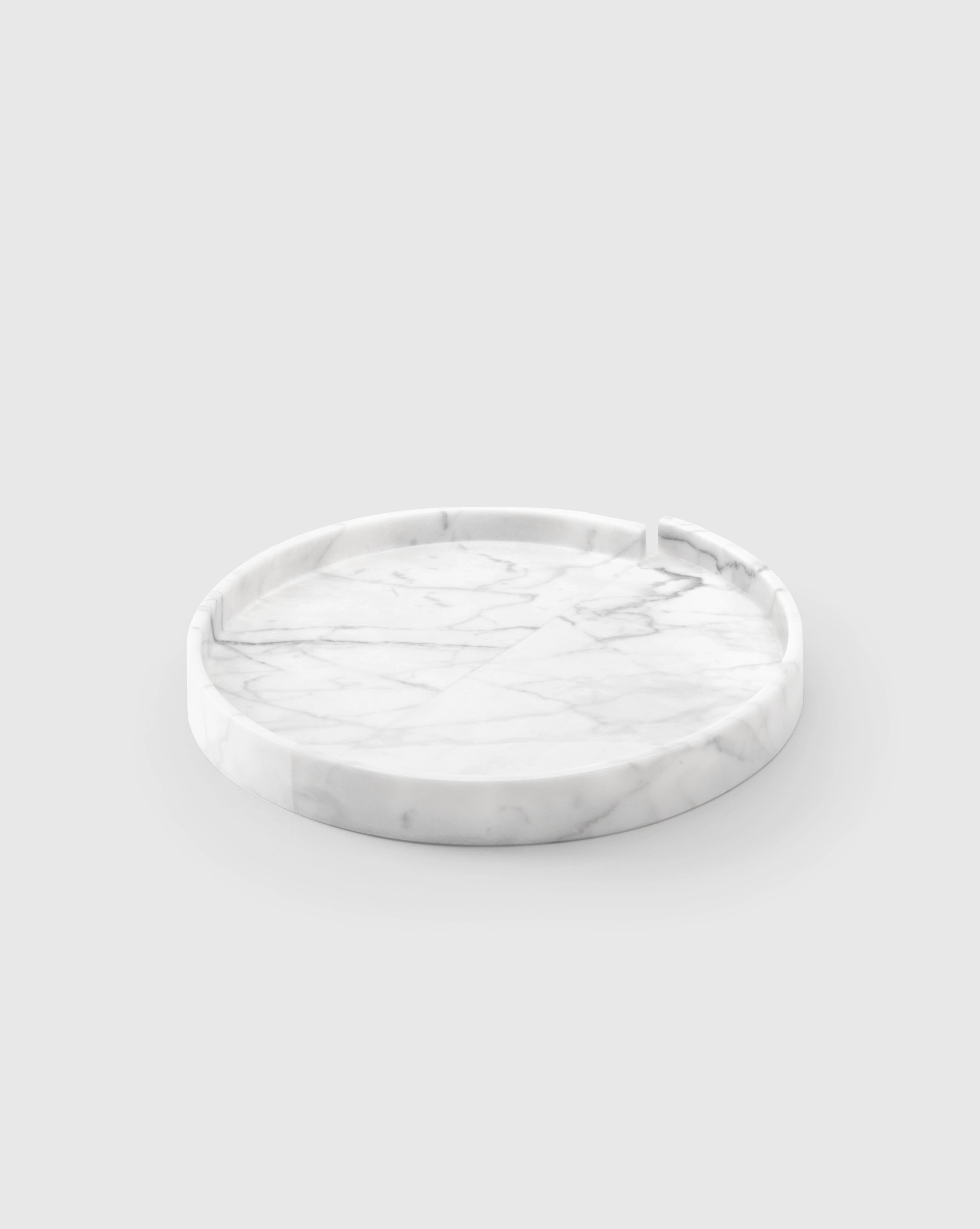 Plateau moderniste déconstruitiste de Sandro Lopez, marbre statuaire blanc italien Neuf - En vente à Milano, IT