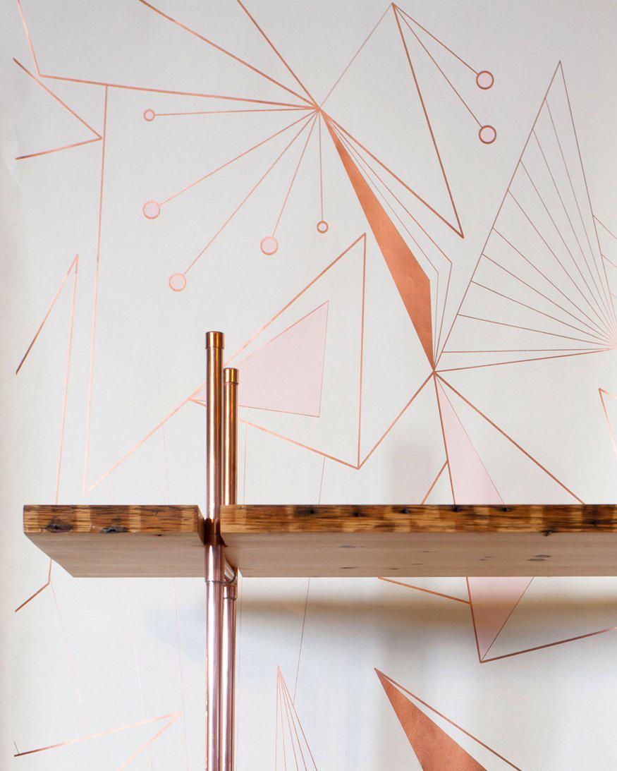 copper geometric wallpaper