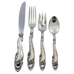 Used Decor by Gorham Sterling Silver Flatware Set for 12 Service 51 Pcs Dinner Size