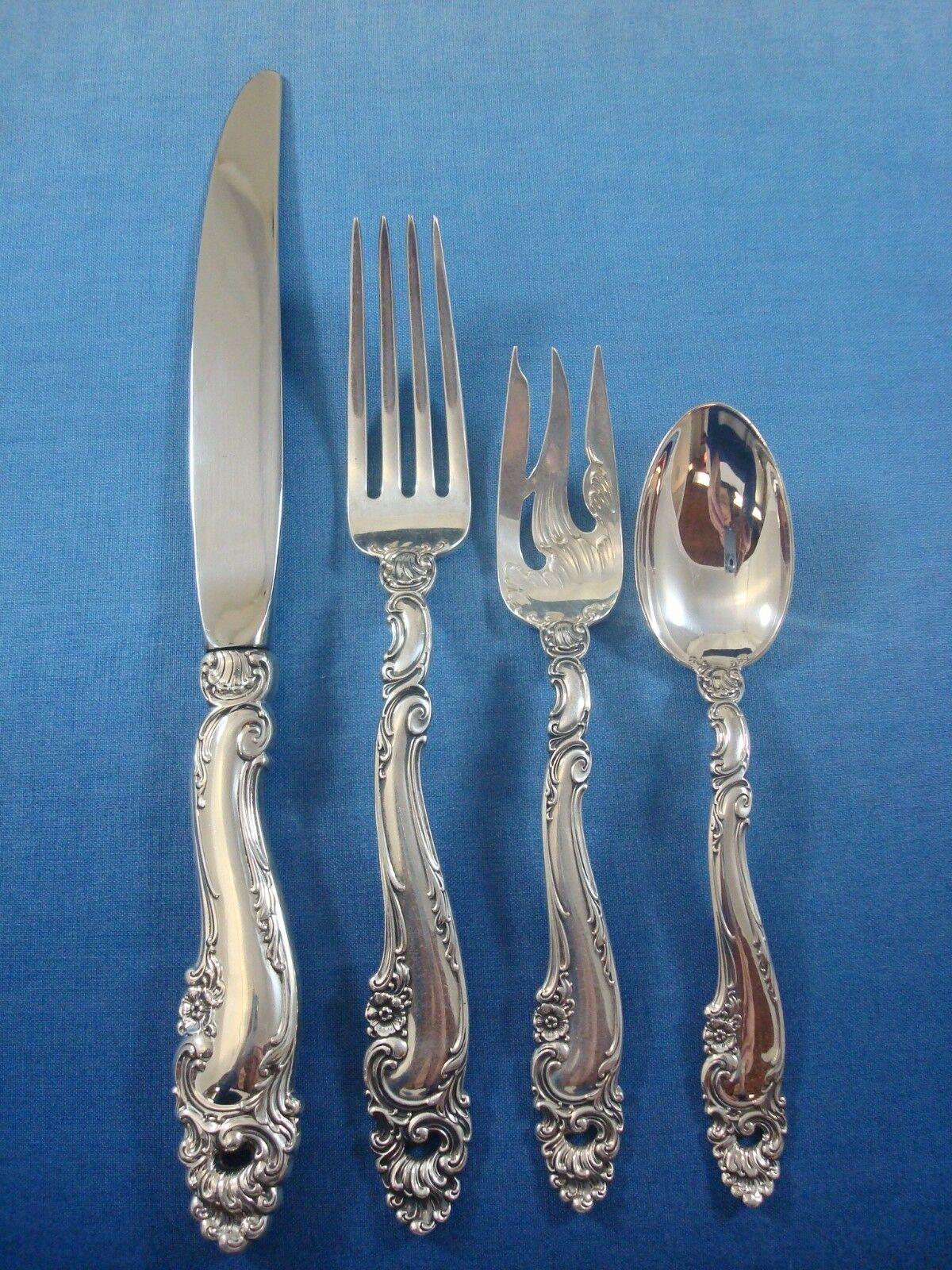 Rococo Decor by Gorham Sterling Silver Flatware Set for 12 Service 63 Pieces Dinner