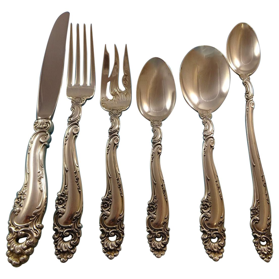Decor by Gorham Sterling Silver Flatware Set for 12 Service 84 Pieces