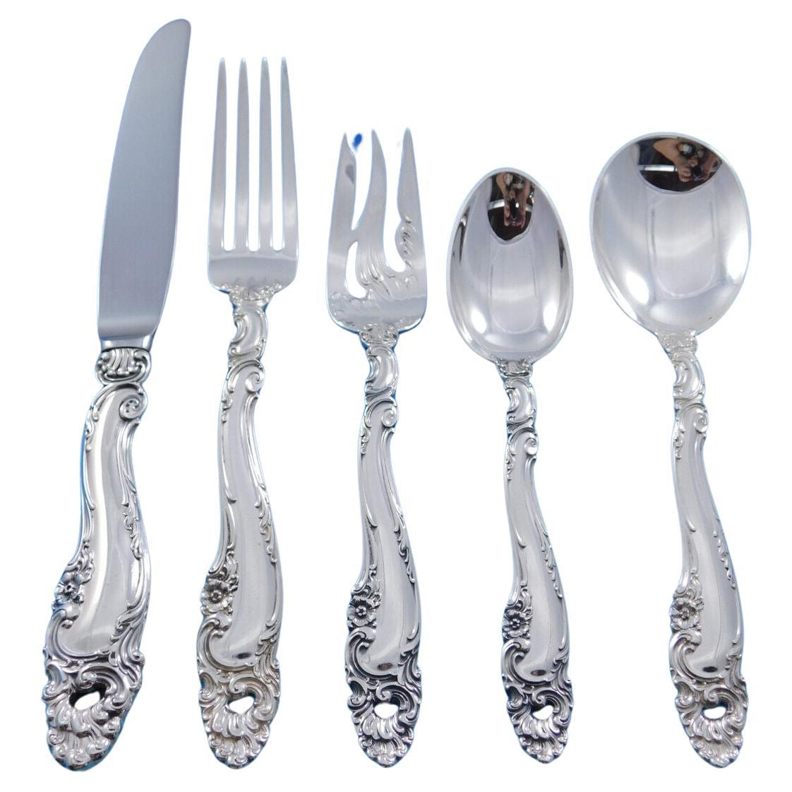 Juego de Cubiertos de Plata de Ley Decor by Gorham Para 24 Servicio 126 Piezas